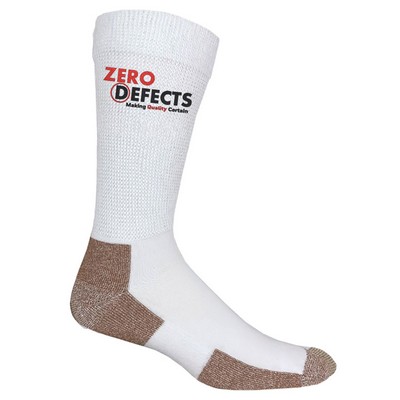Copper Non-Binding Crew Socks with Oversized DTF